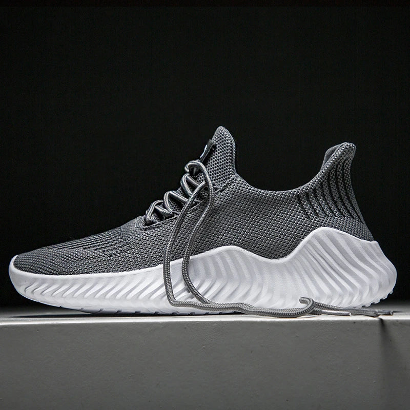 Andningsbara vita modesneakers fr mn