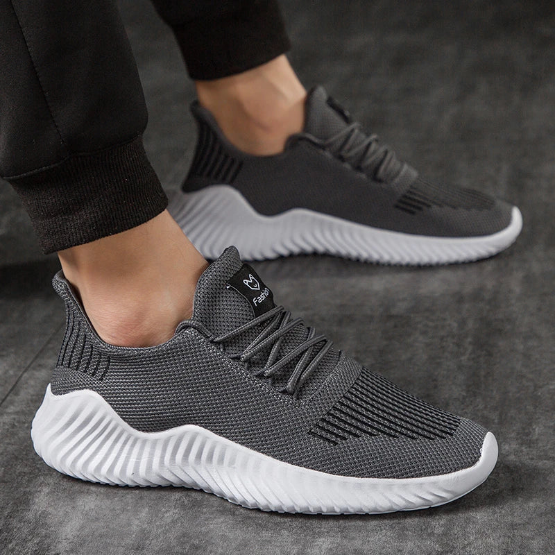 Andningsbara vita modesneakers fr mn