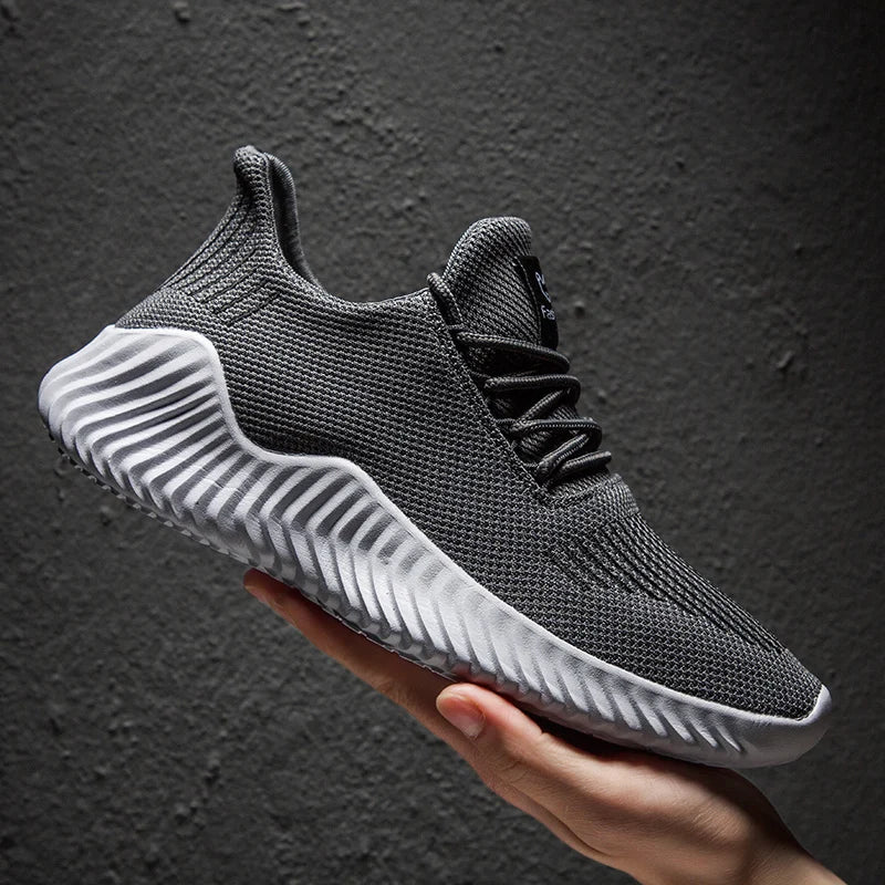 Andningsbara vita modesneakers fr mn