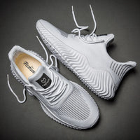 Andningsbara vita modesneakers fr mn