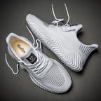 Andningsbara vita modesneakers fr mn