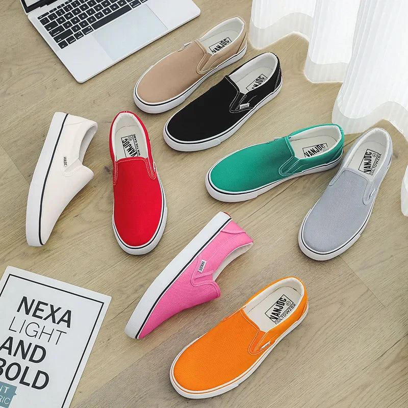 Slip-on-sneakers i kanvas f
gör damer