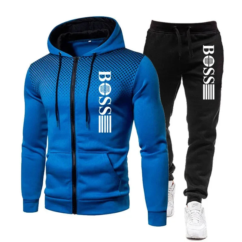 Mjuk Träningsset Hoodie och Byxa
