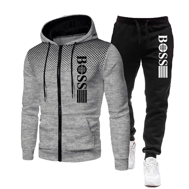 Mjuk Träningsset Hoodie och Byxa
