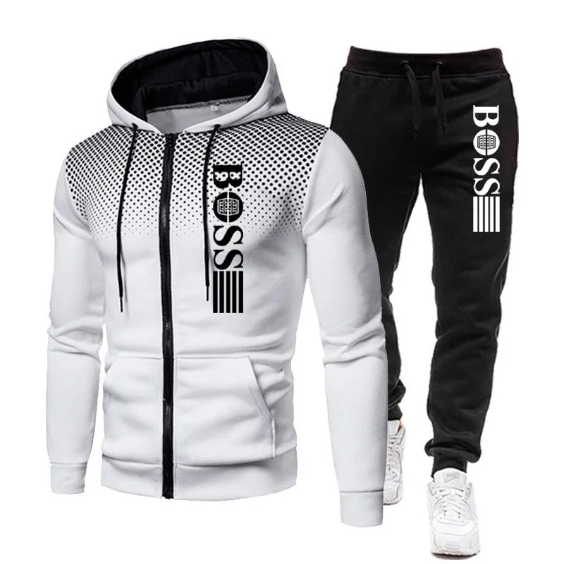 Mjuk Träningsset Hoodie och Byxa