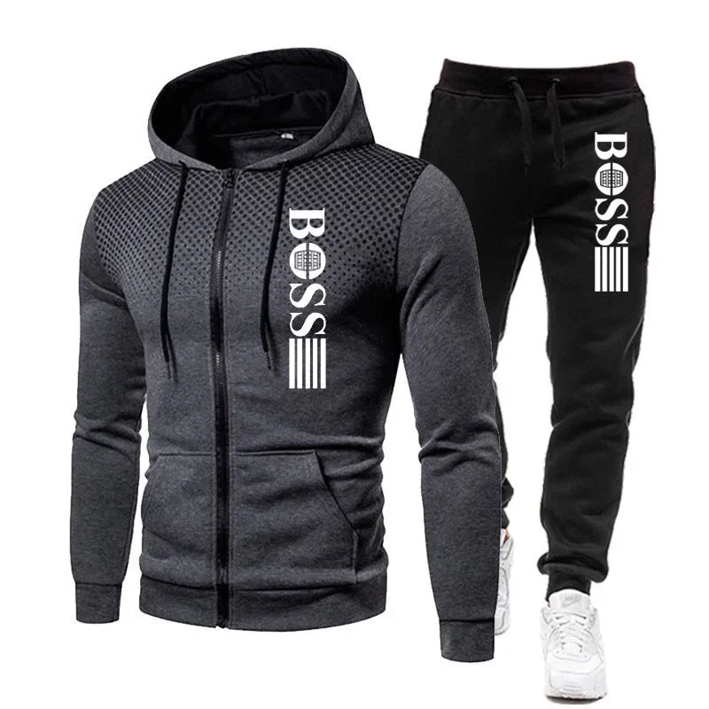 Mjuk Träningsset Hoodie och Byxa