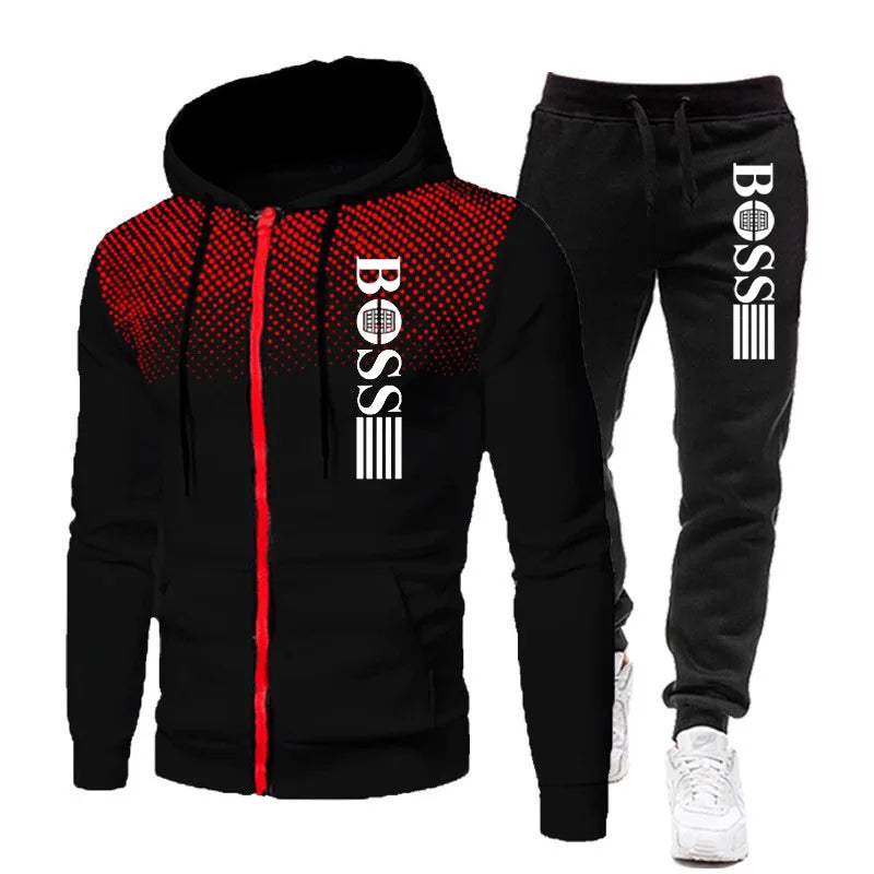 Mjuk Träningsset Hoodie och Byxa