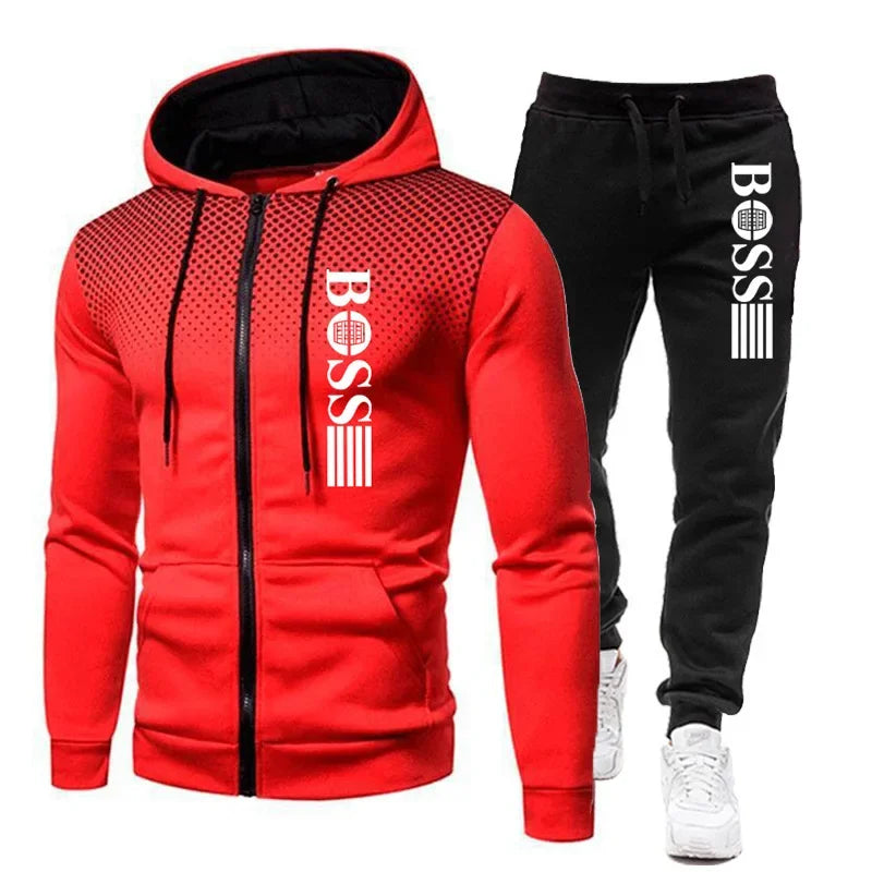 Mjuk Träningsset Hoodie och Byxa